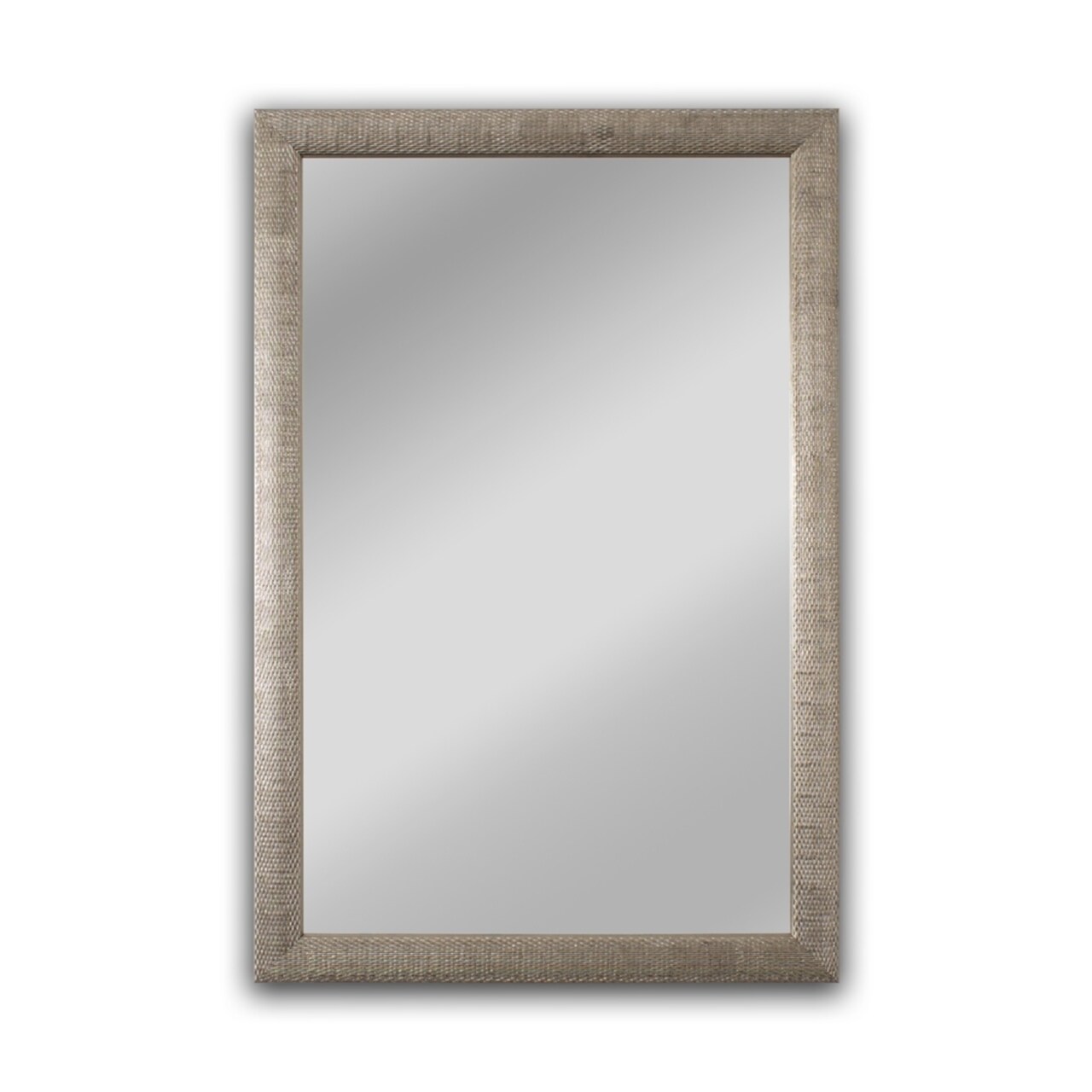 CHLOE Lighting CHLOE's Reflection Contemporary Silver Finish Rectangle Framed Wall Mirror 35" Width